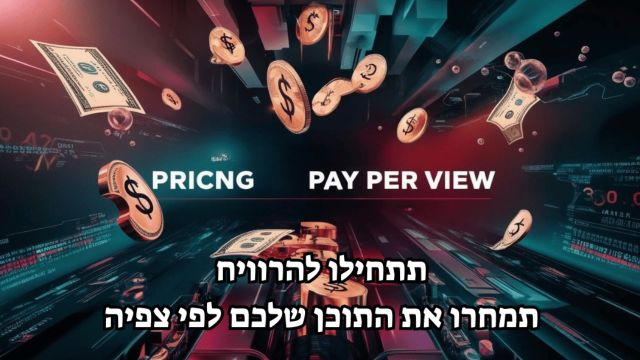 כך יראה סרטון תשלום לפי צפיה מוטמע באתר שלכם